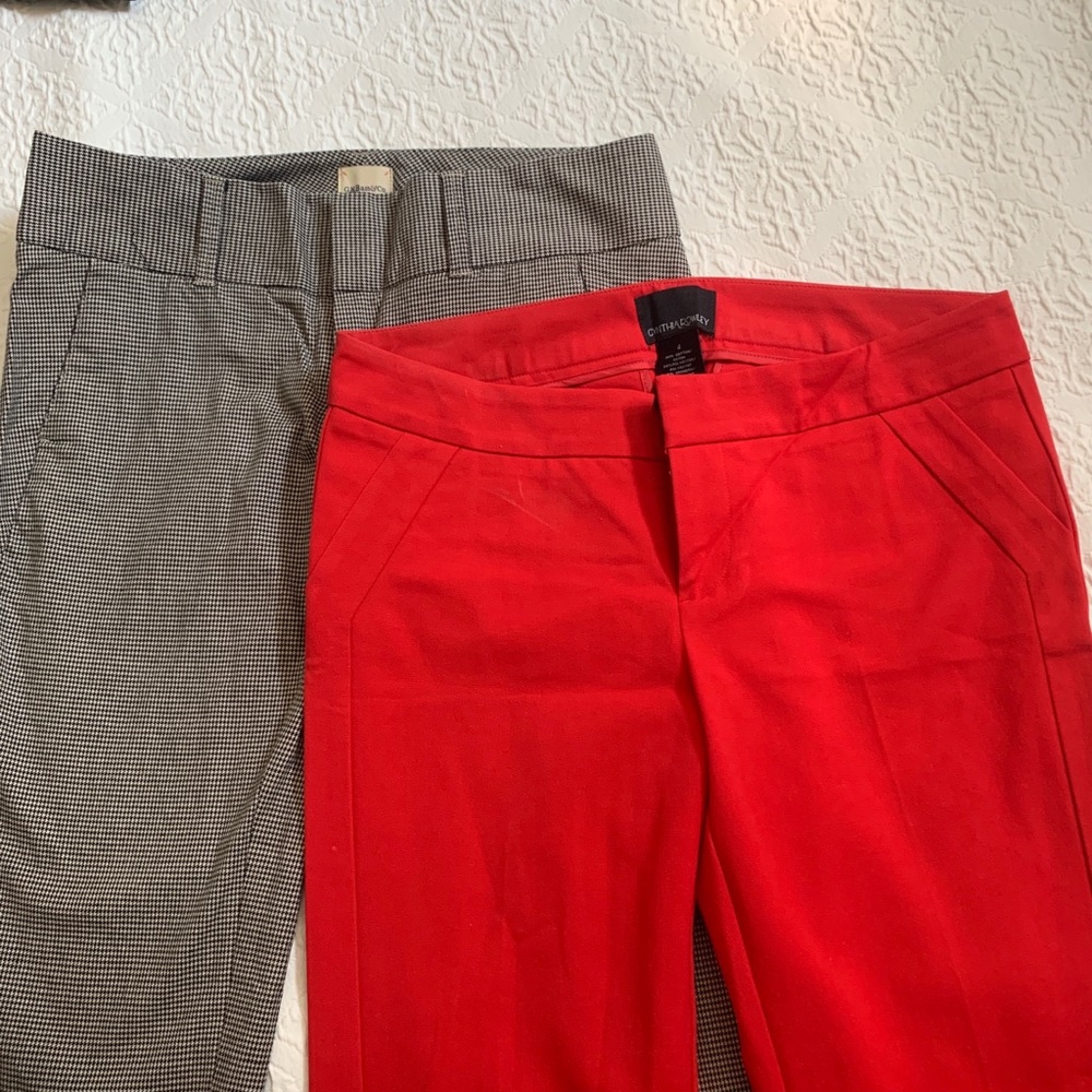 TWO PAIRS Ankle Crop Pants Slim Fit Size 4